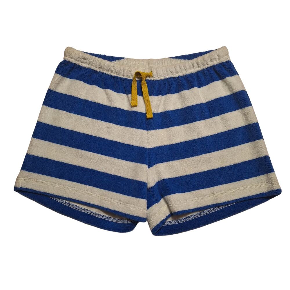 Mini Boden bold striped towelling shorts